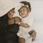 .'Namibian mummy, 
Linda and her princess. $350 NZD
